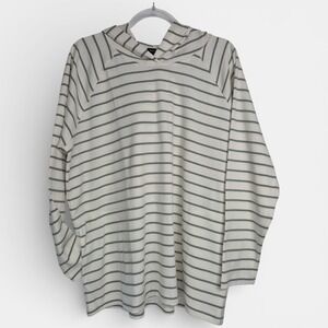 Max & Mia Sage Green‎ Striped Waffle Knit Hoodie Top XXL NWT 1815321